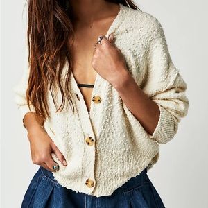 FREE PEOPLE FOUND MY FRIEND CARDI - CREAM